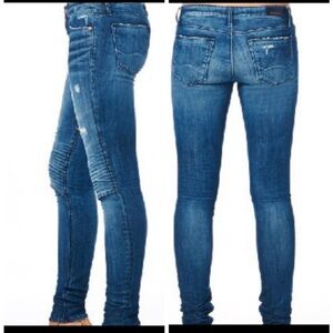 Cult of Individuality Moto Mid Rise Skinny Jeans